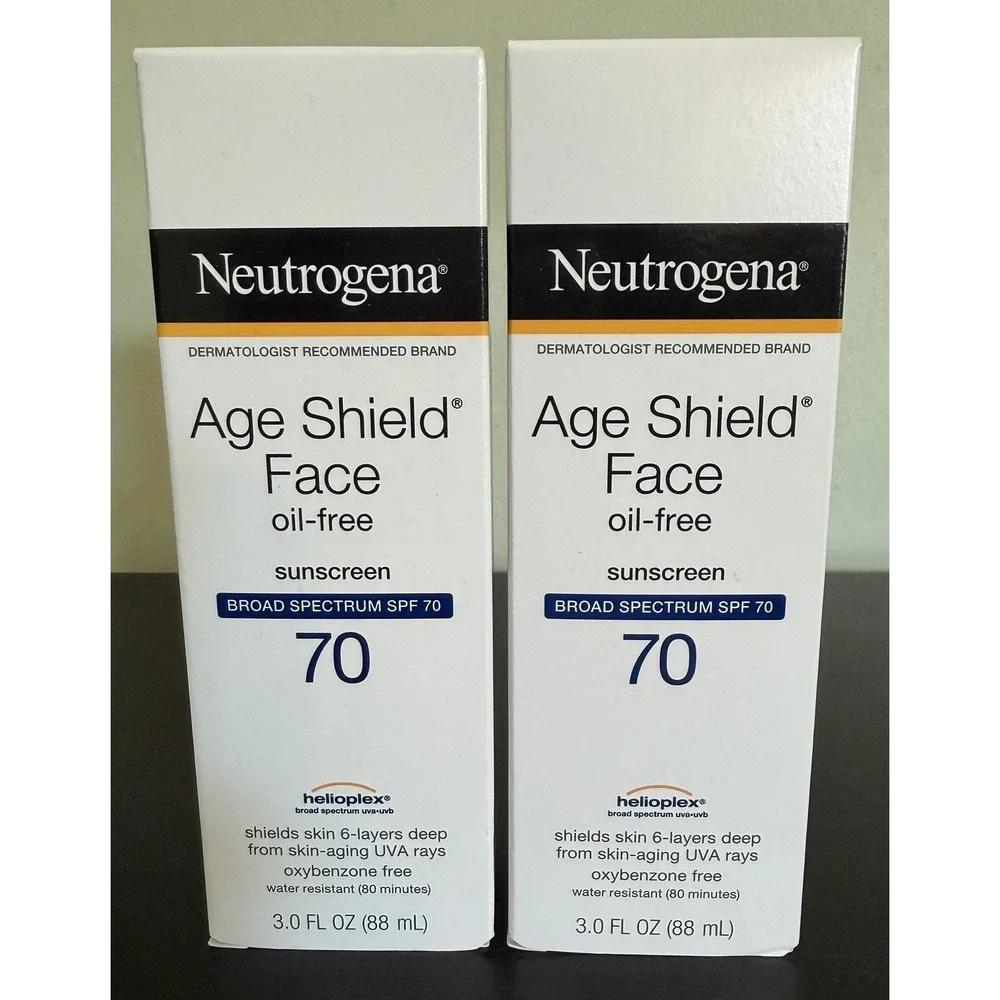 Neutrogena Age Shield Face Lotion Sunscreen SPF 70, 3 fl oz, (2 Pack)